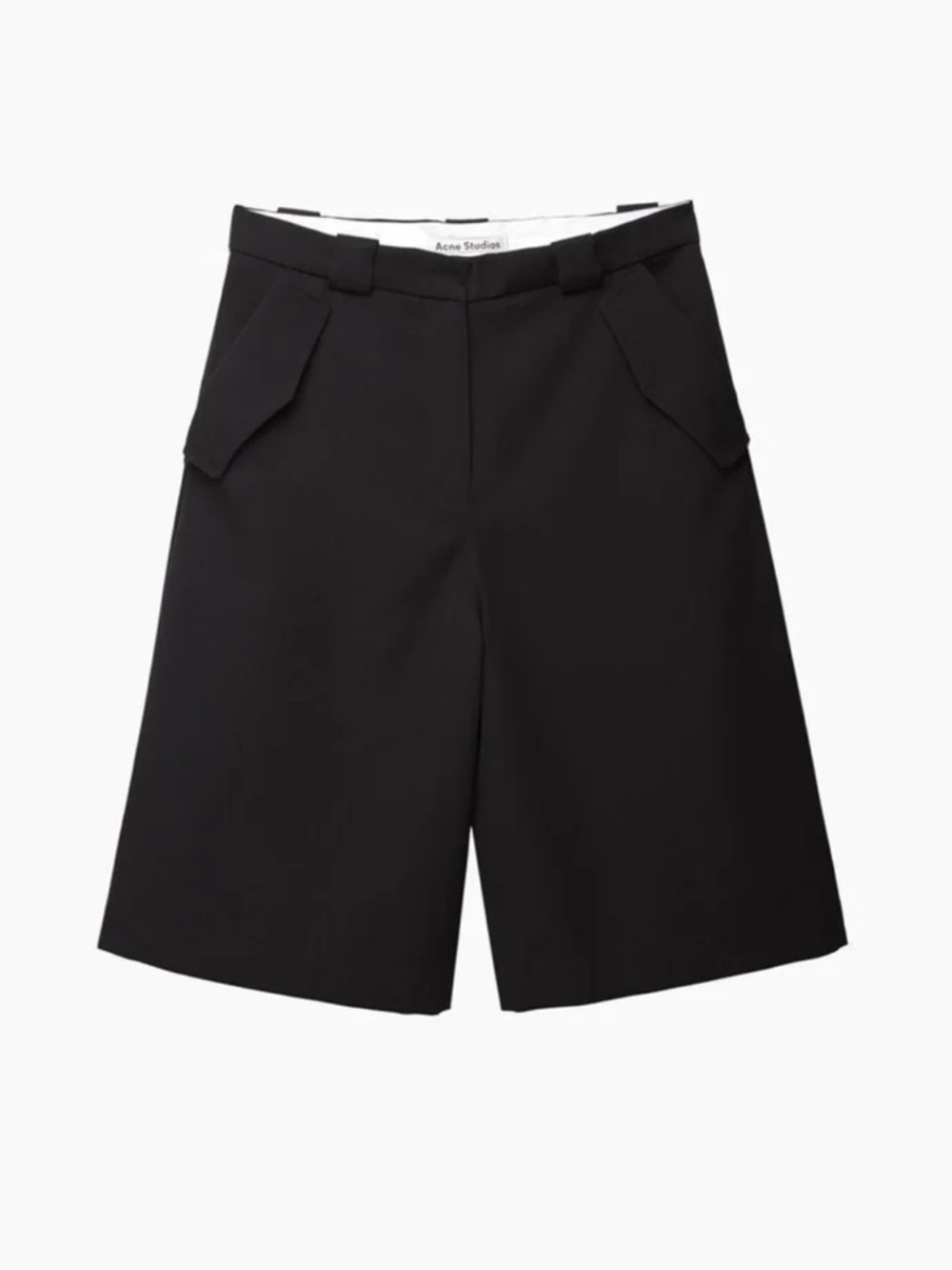 ACNE STUDIOS Hunter Starchy Wide Leg Shorts Size 34